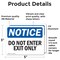 Signmission Do Not Enter Exit Only OSHA Notice Sign, Vinyl Decal, 5in W x 3.5in L, 2PK OS-2PACK-NS-D-35-L-11184 - alternate 6